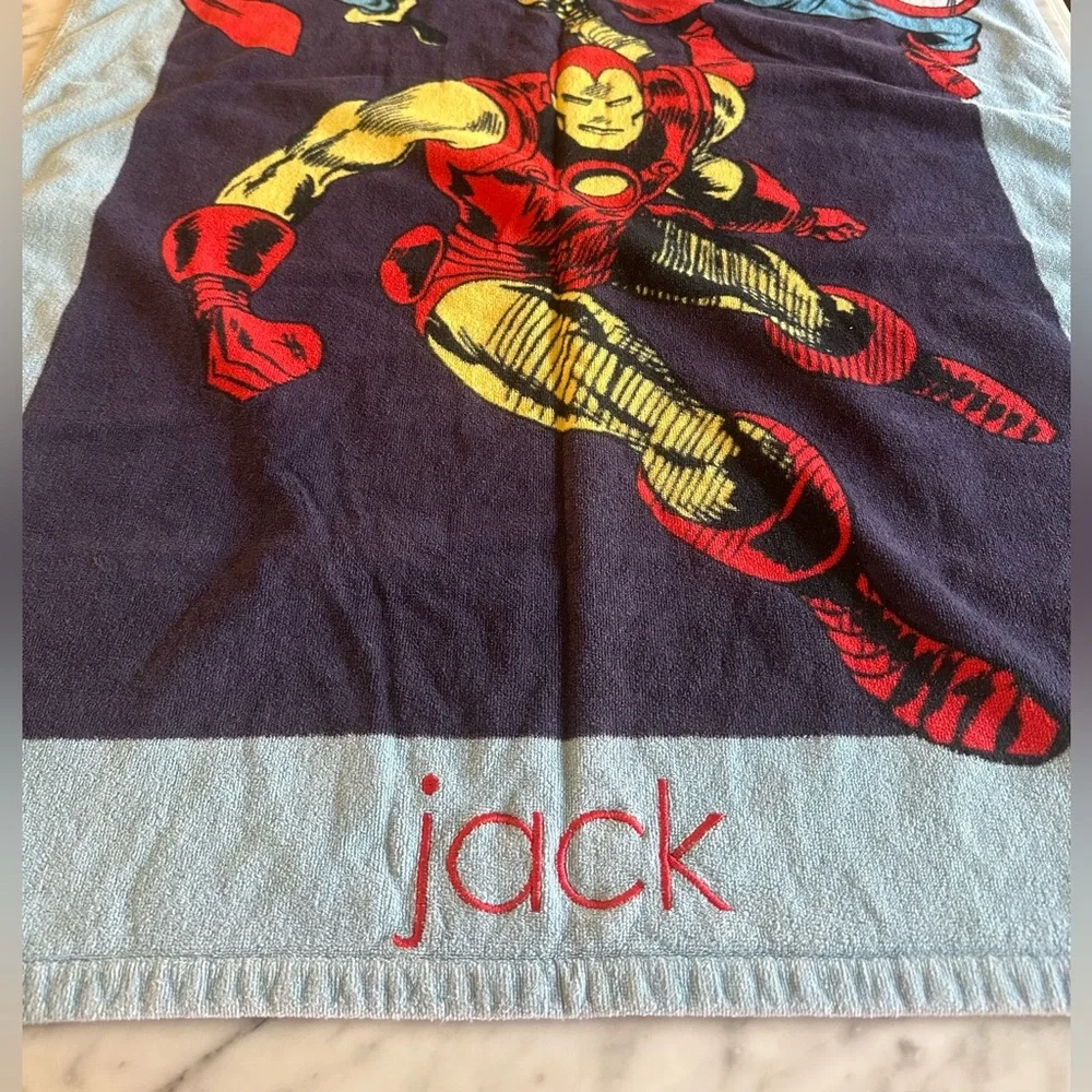 POTTERY BARN KIDS Marvel Beach Towel - Monogrammed “Jack”
